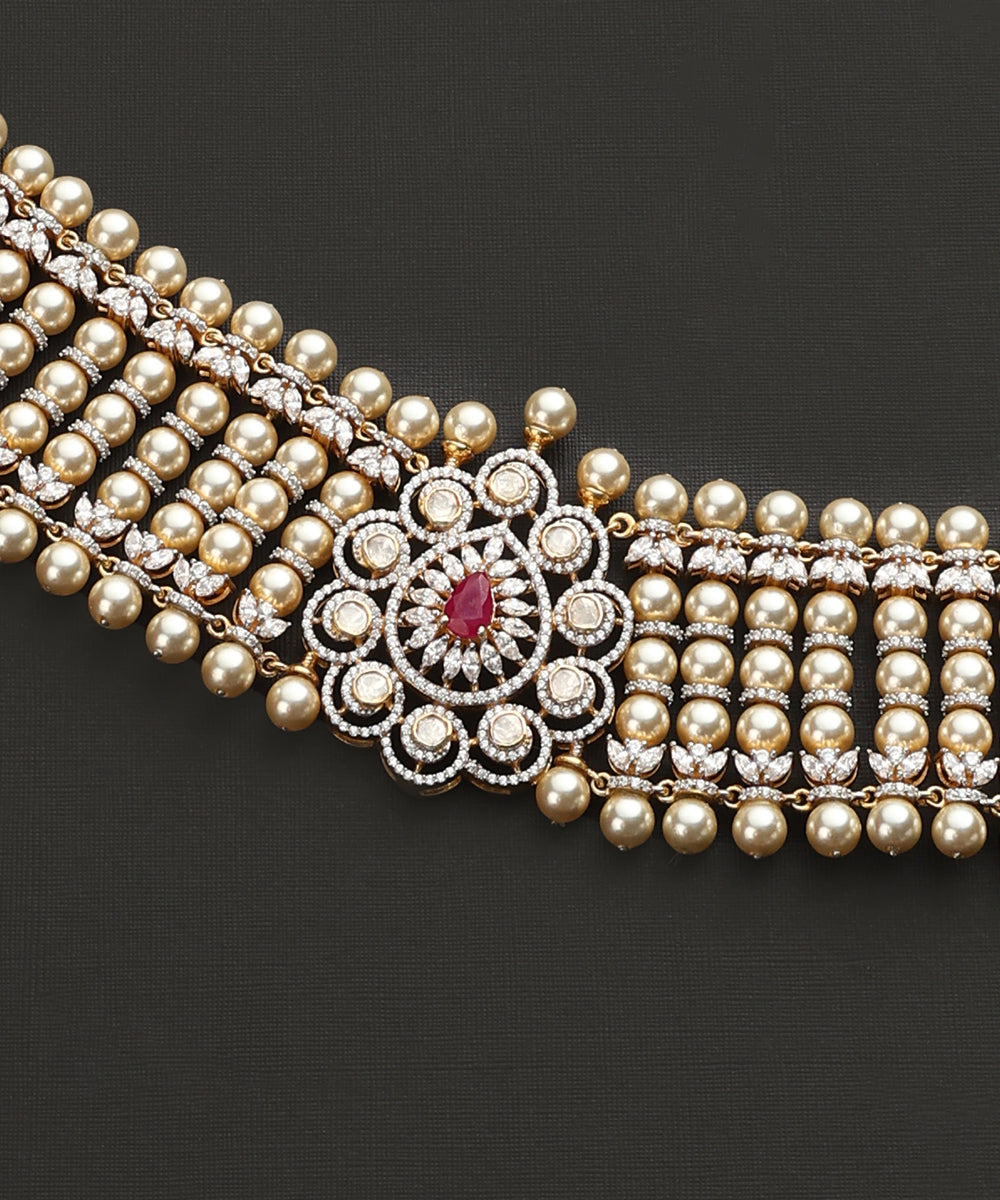 Ilivila_Handcarfted_Pure_Silver_Swarovski_Necklace_With_Ruby_And_Pearls_WeaverStory_03