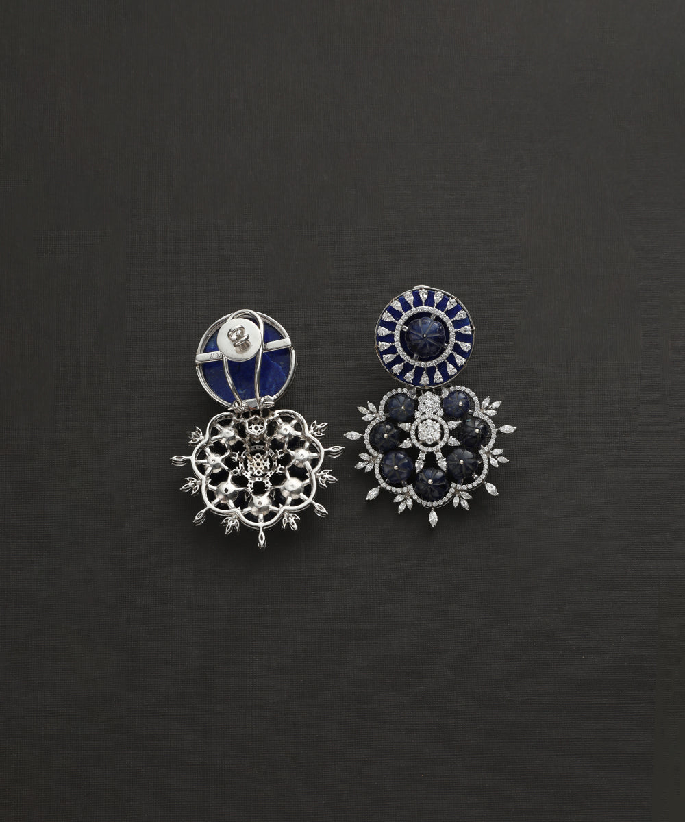 Ina_Handcrafted_Pure_Silver_Swarovski_Necklace_Set_With_Floral_Motif_WeaverStory_05