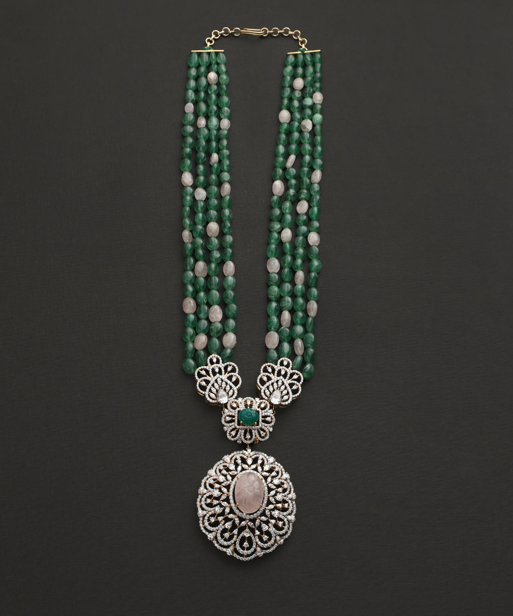 Asani_Handcrafted_Pure_Silver_Moissanite_Polki_Necklace_Set_WeaverStory_02