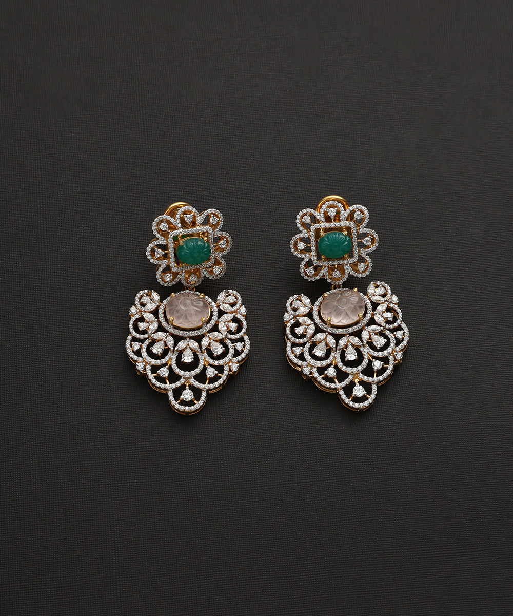 Asani_Handcrafted_Pure_Silver_Moissanite_Polki_Necklace_Set_WeaverStory_04