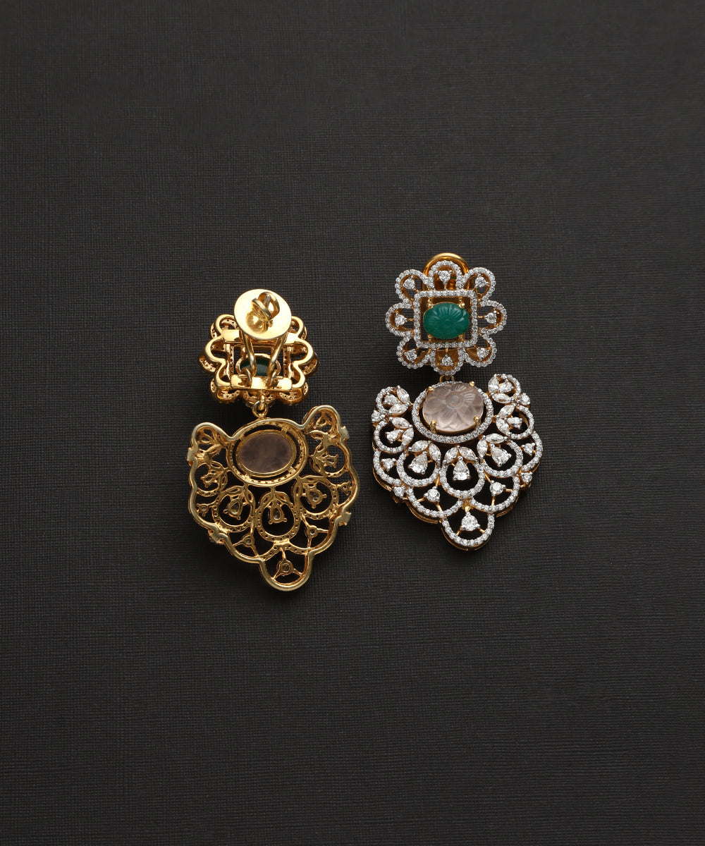 Asani_Handcrafted_Pure_Silver_Moissanite_Polki_Necklace_Set_WeaverStory_05