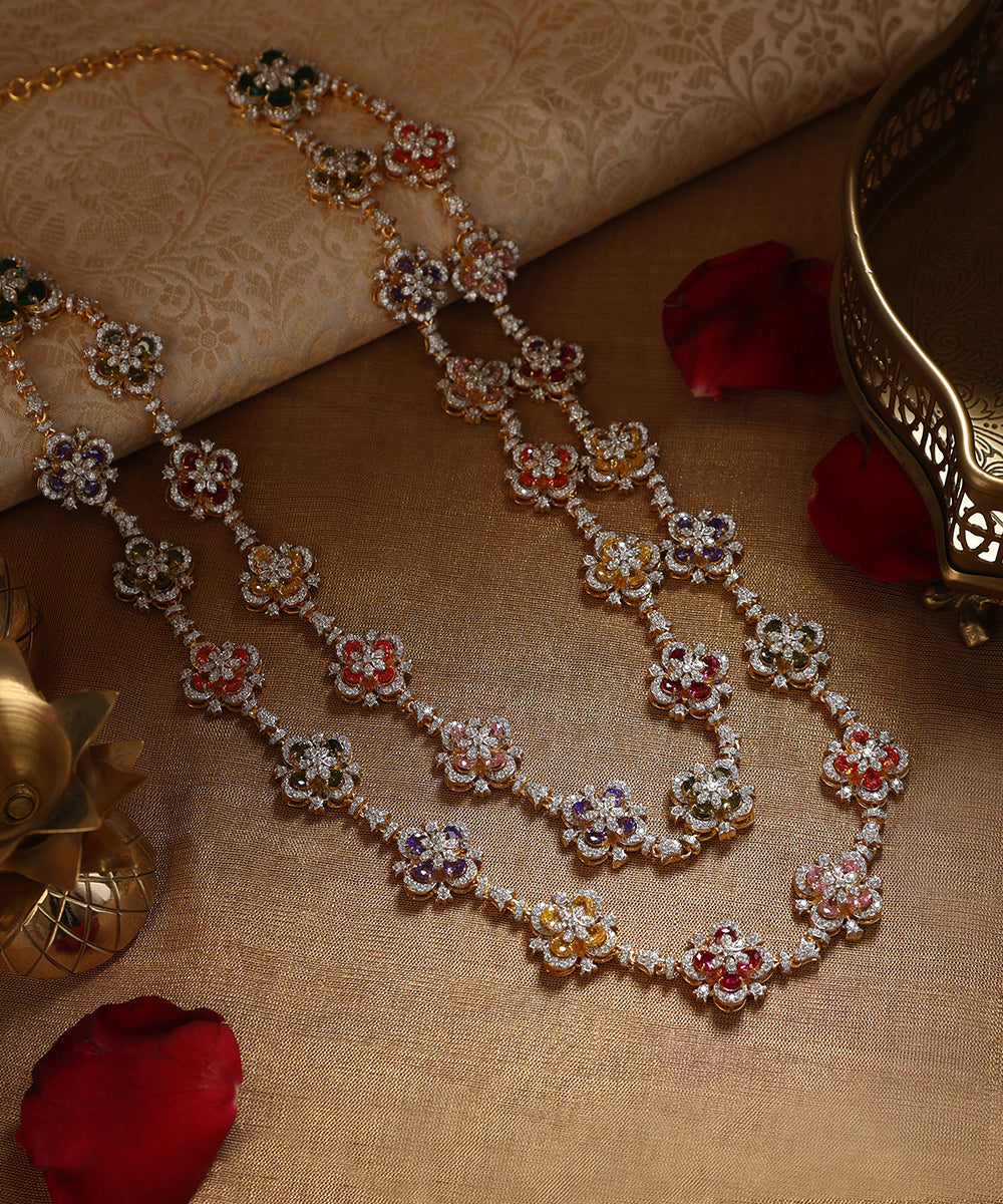 Isvara_Handcrafted_Pure_Silver_Swarovski_Necklace_With_Milticolor_Semi_Precious_Stones_WeaverStory_01