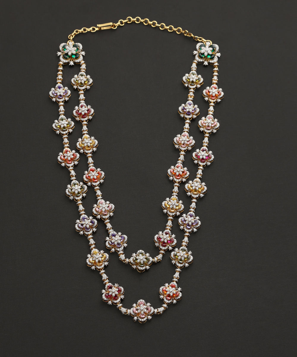 Isvara_Handcrafted_Pure_Silver_Swarovski_Necklace_With_Milticolor_Semi_Precious_Stones_WeaverStory_02