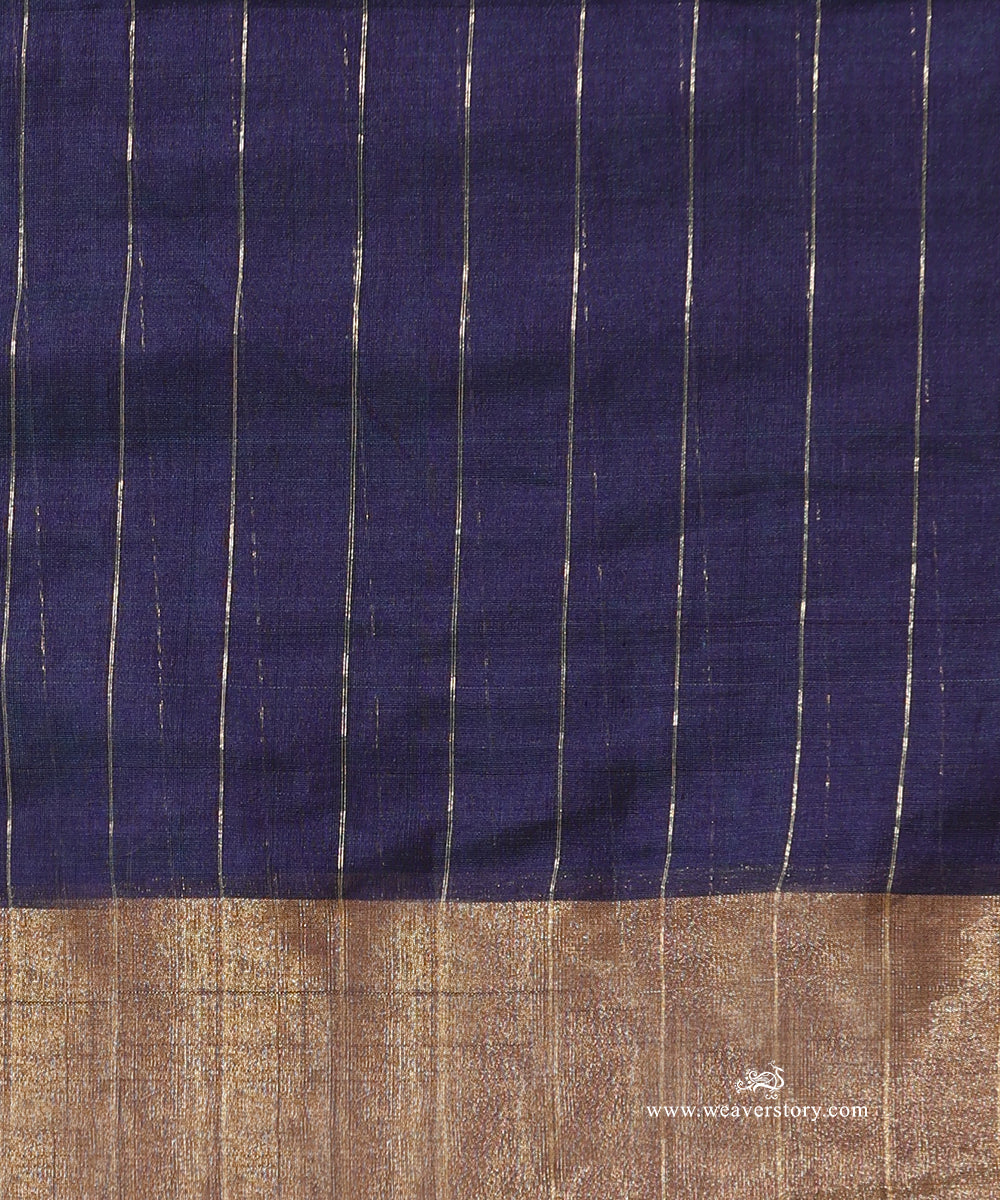 Turquoise_Blue_Handloom_Trumpet_Motif_Cotton_Silk_Chanderi_Saree_WeaverStory_05