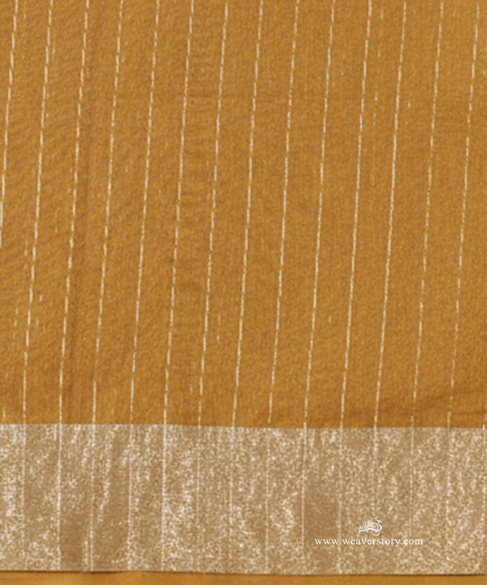 Mustard_Handloom_Pyramid_Jaal_Cotton_Silk_Chanderi_Saree_WeaverStory_05