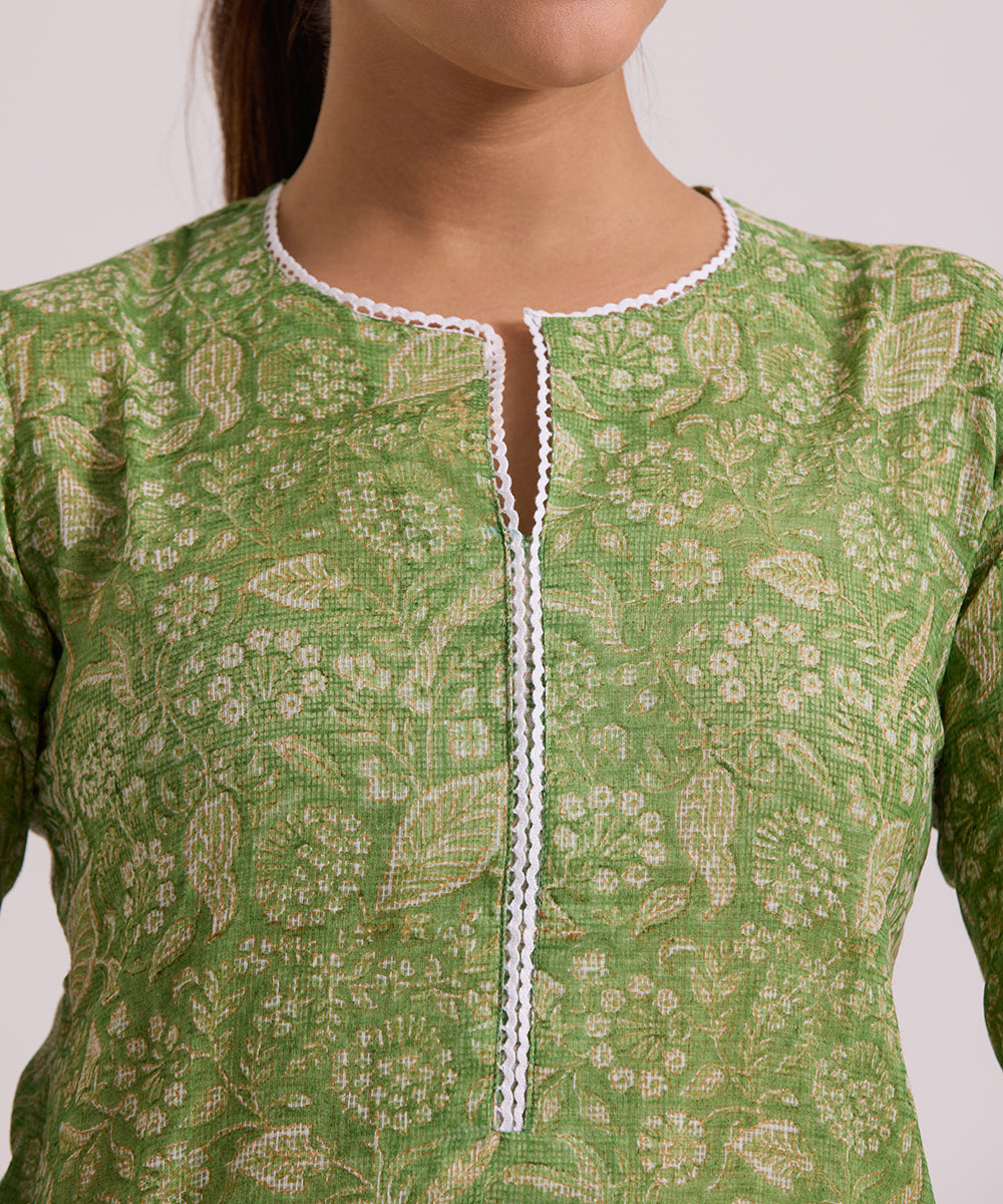Green_Hand_Block_Printed_Kota_Doria_Suit_Set_With_Dupatta_WeaverStory_06