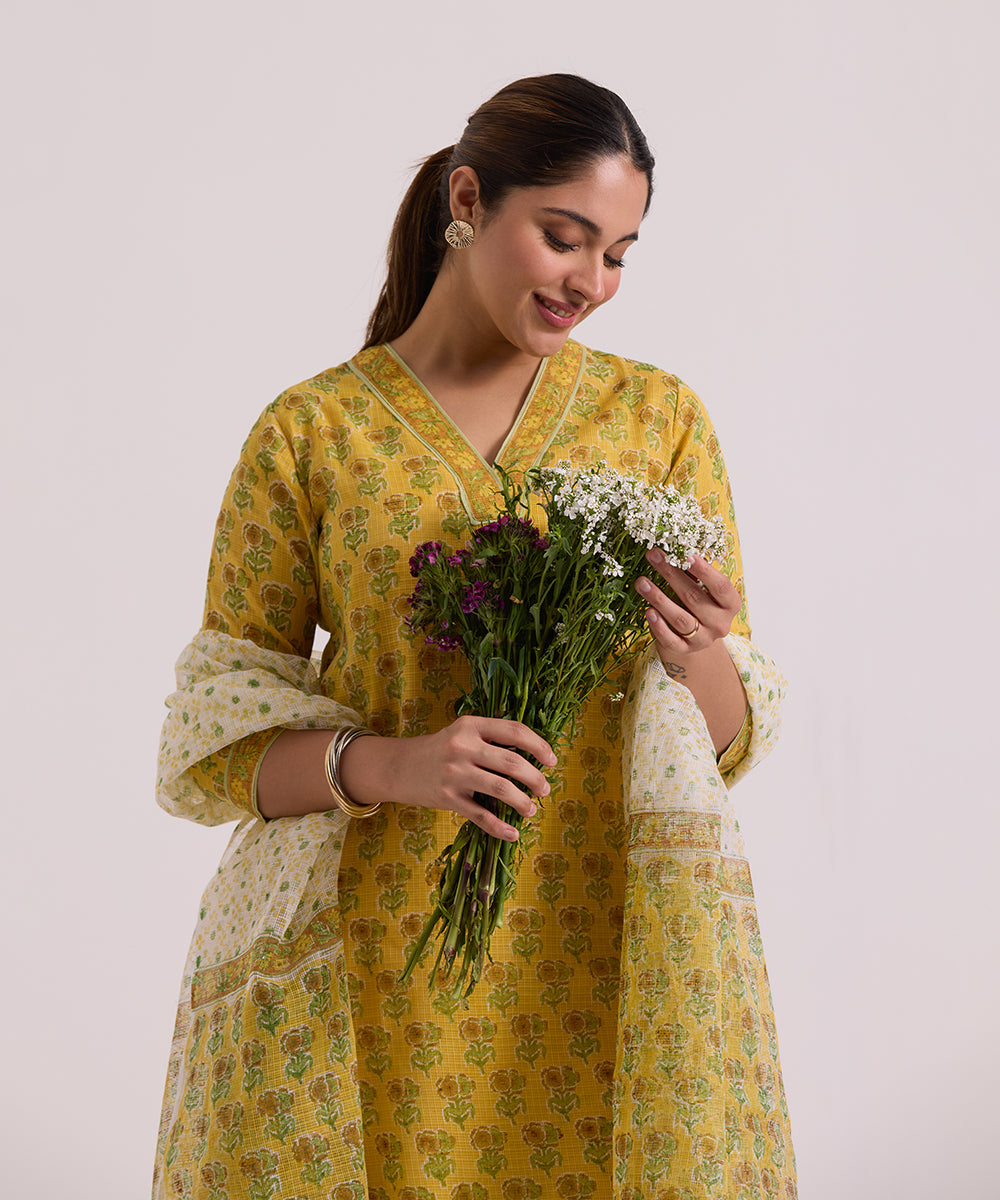 Yellow_Hand_Block_Printed_Kota_Doria_Suit_Set_With_Dupatta_WeaverStory_06