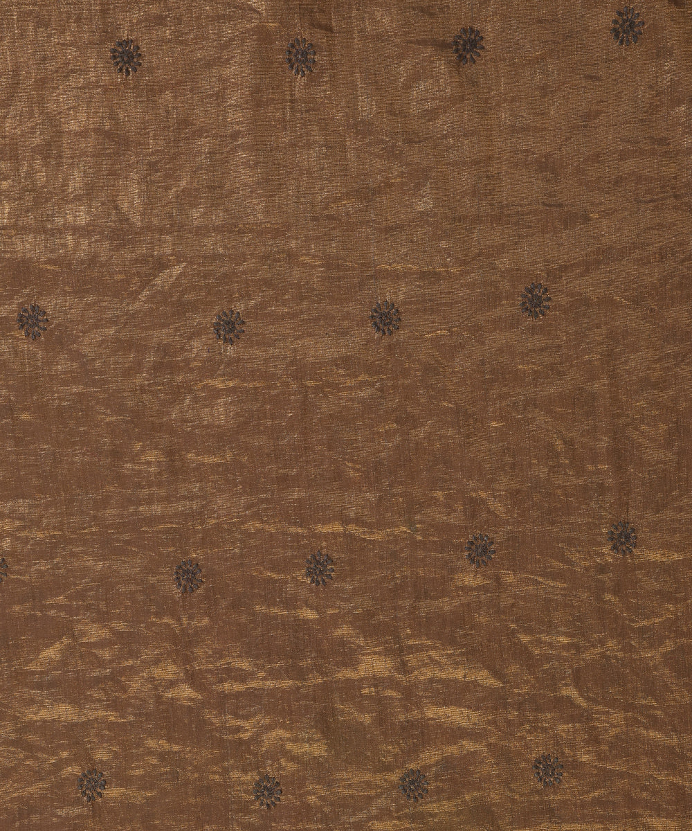 Brown_Lucknawi_Tissue_Kurtas_With_Embroidery_And_Lining_WeaverStory_03