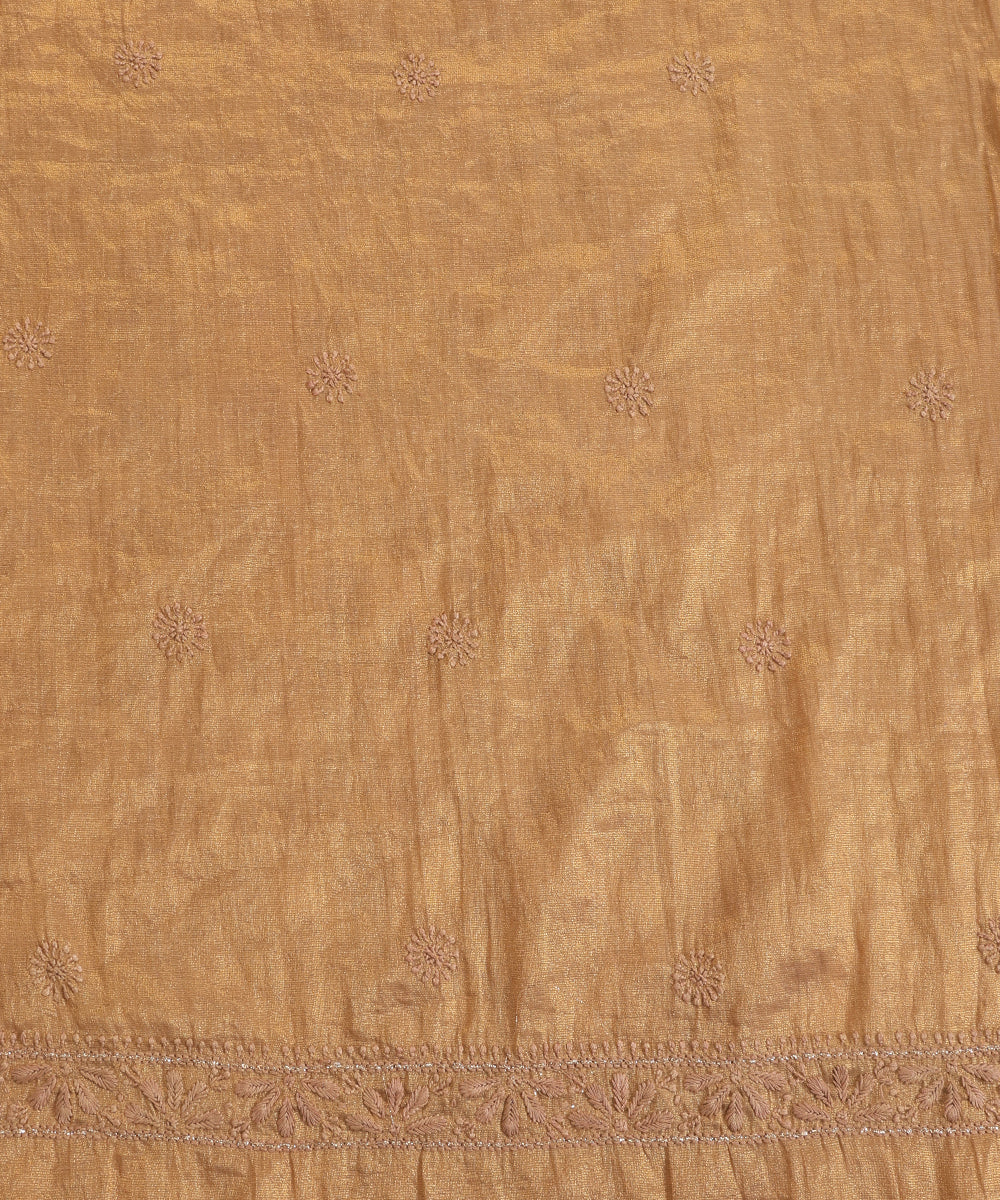Golden_Lucknawi_Tissue_Kurtas_With_Embroidery_And_Lining_WeaverStory_03