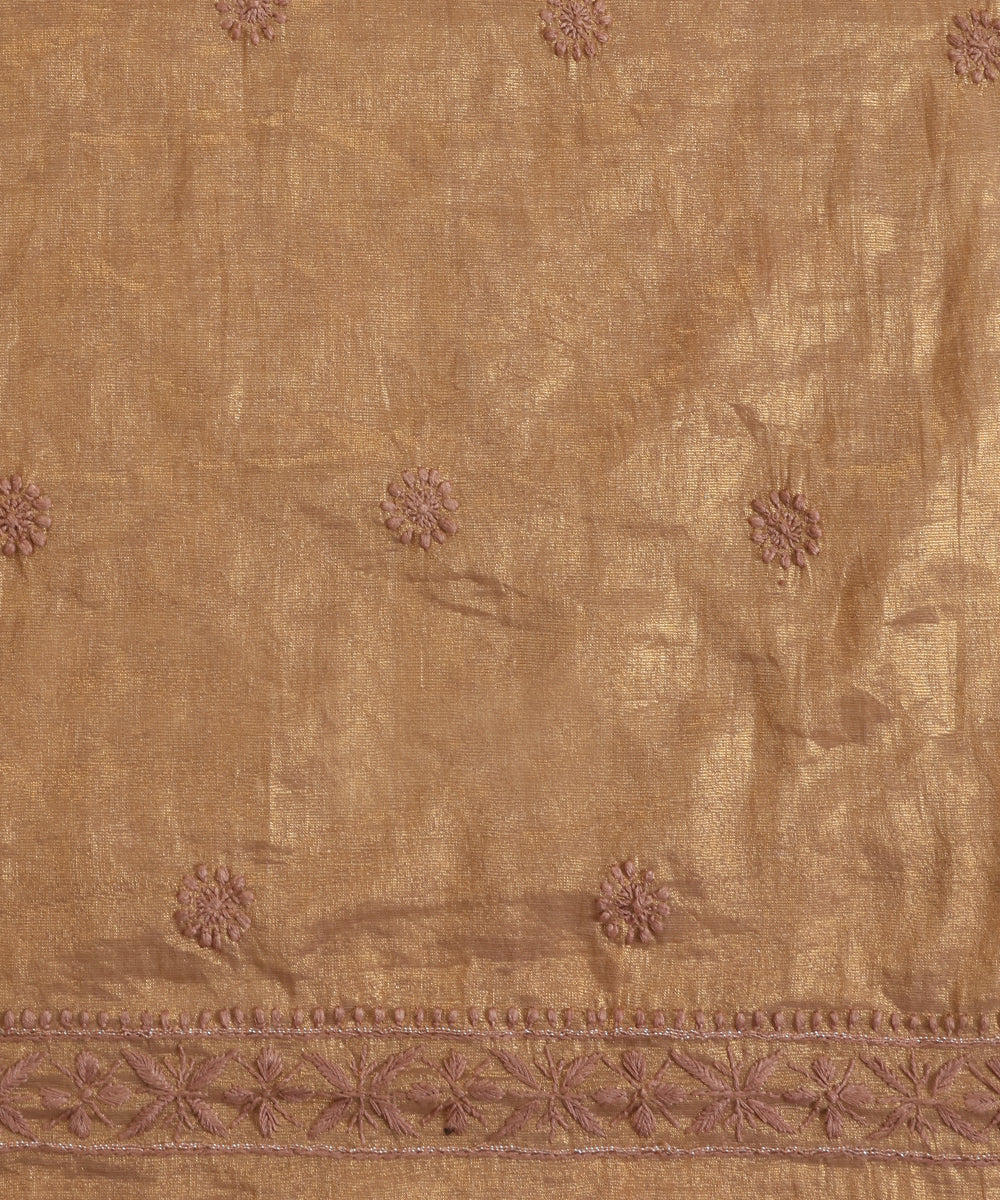 Beige_Lucknawi_Tissue_Kurtas_With_Embroidery_And_Lining_WeaverStory_03