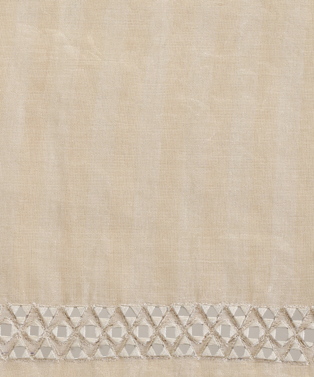 Beige_Lucknawi_Tissue_Kurtas_With_Embroidery_And_Lining_WeaverStory_03