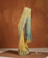 Yellow_Handloom_Pure_Tussar_Silk_Self_Checks_Weave_Border_Saree_With_Pista_Pallu_WeaverStory_01