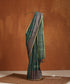 Teal_Green_Handloom_Pure_Tussar_Silk_Saree_With_Small_Flower_Booti_And_Stripe_Palla_WeaverStory_01