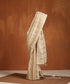 Beige_Handloom_Pure_Tussar_Silk_Saree_With_Grey_And_Black_Lines_WeaverStory_01
