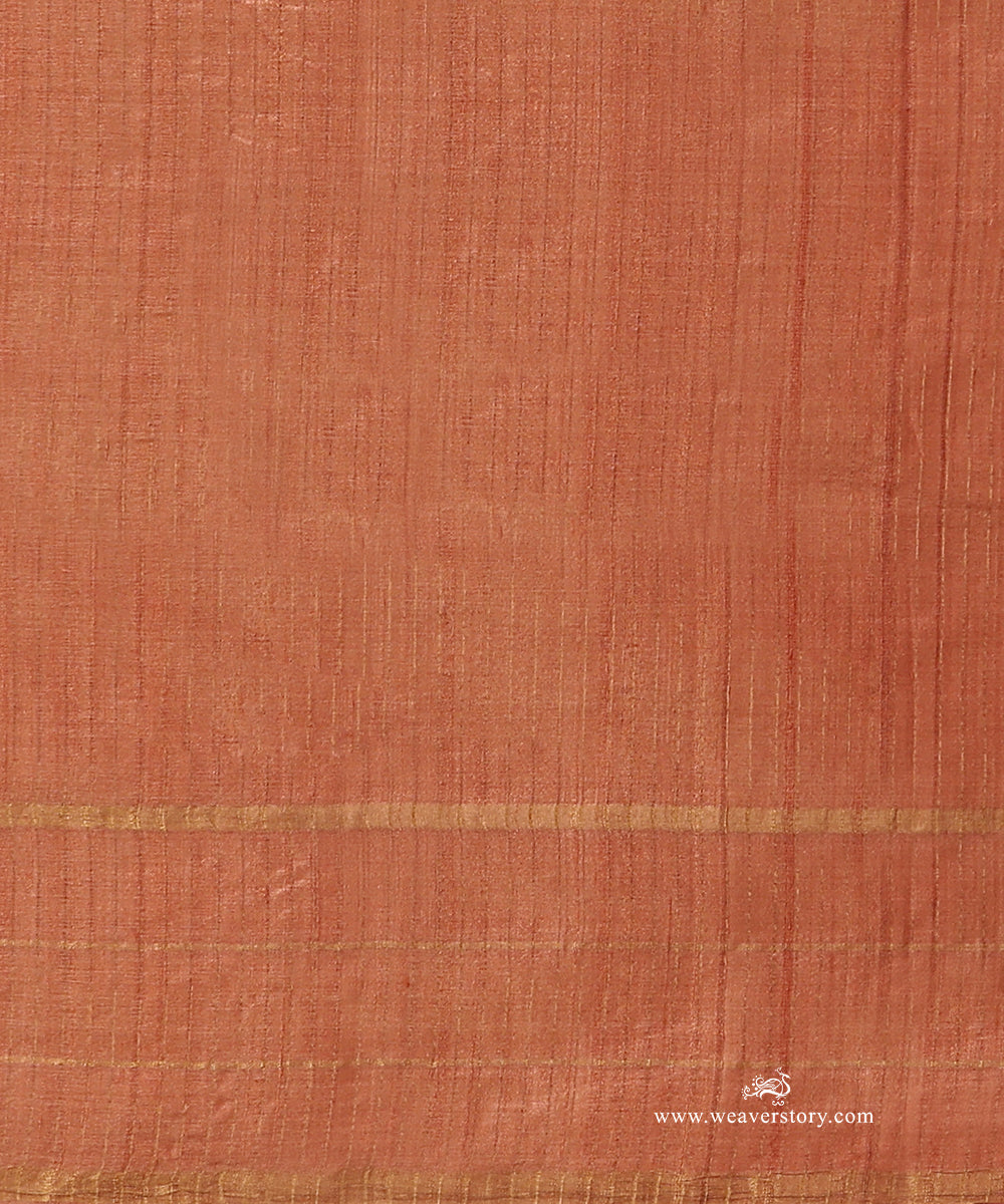 Copper_Rose_Handloom_Pure_Tussar_Silk_Saree_With_Silver_Zari_Palla_WeaverStory_04