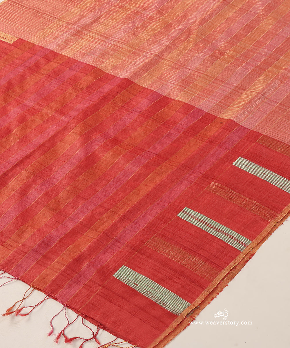 Rose_Pink_Handloom_Pure_Tussar_Silk_Stole_WeaverStory_03