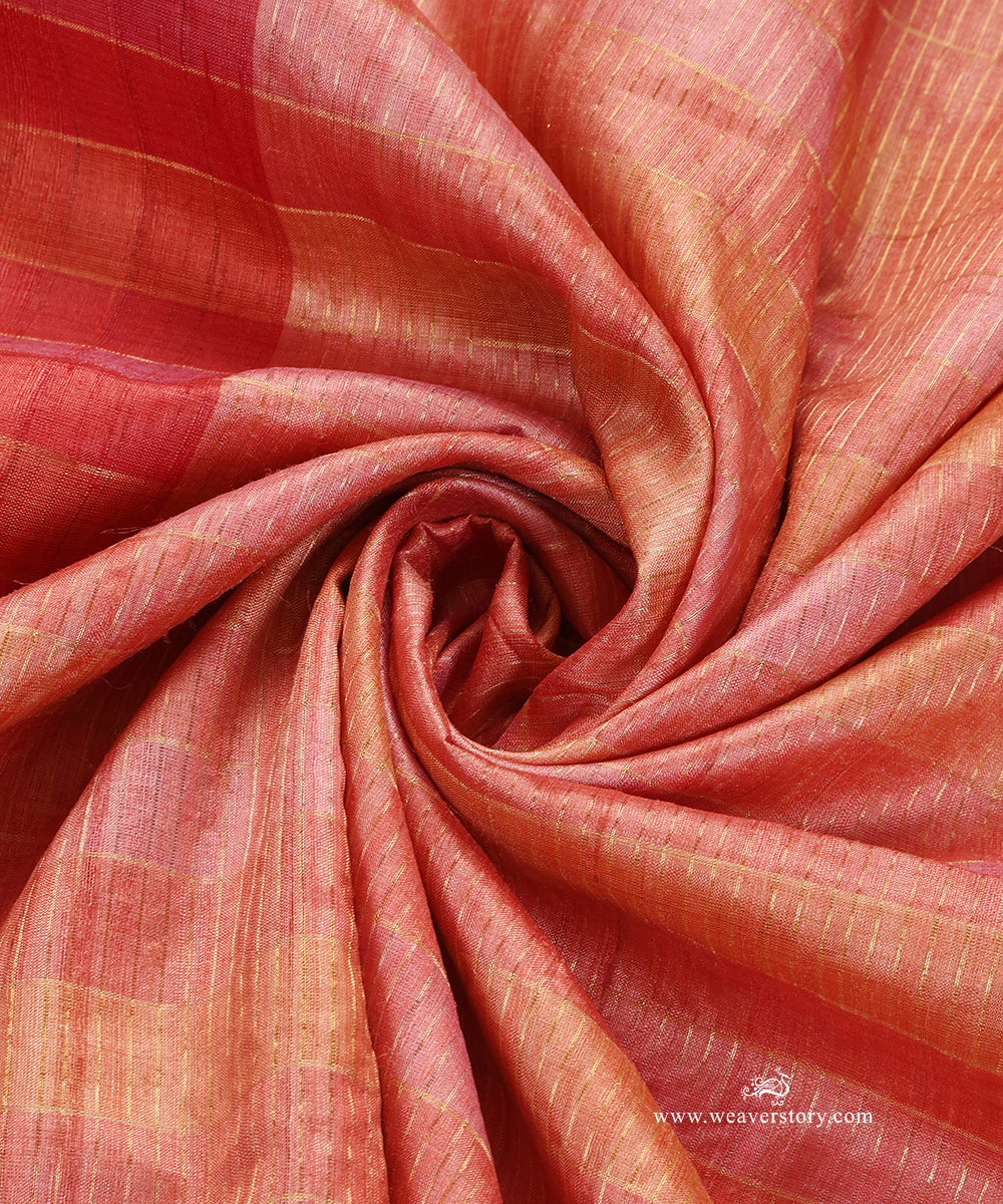 Rose_Pink_Handloom_Pure_Tussar_Silk_Stole_WeaverStory_05