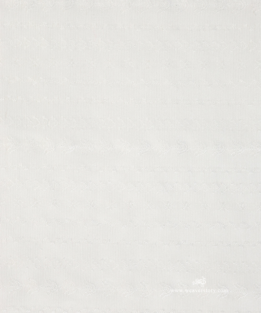 White_Handloom_Cotton_Silk_Tanchoi_Menswear_Kurta_And_Pants_Fabric_WeaverStory_02
