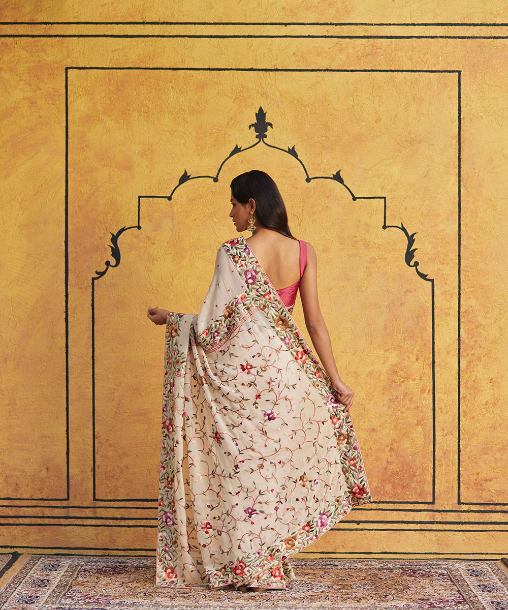 Beige_Hand_Embroidered_Georgette_Parsi_Gara_Saree_With_Flower_Motifs_WeaverStory_03
