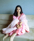 Asha Negi In Pink Handloom Chanderi Kurta Set Ready To Wear Silk Ensembles