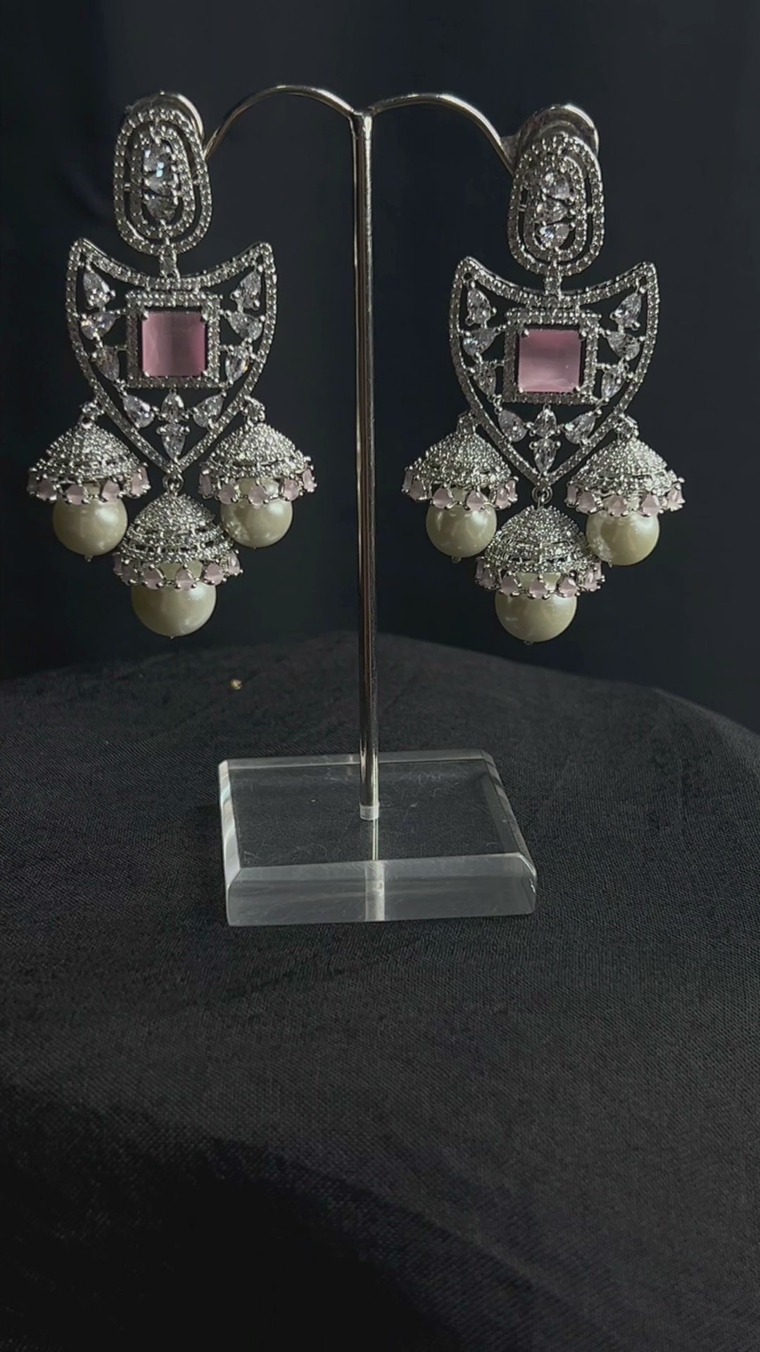 Dhara_Handcrafted_Earrings_With_Semi_Precious_Stones_And_Pearls_WeaverStory_04