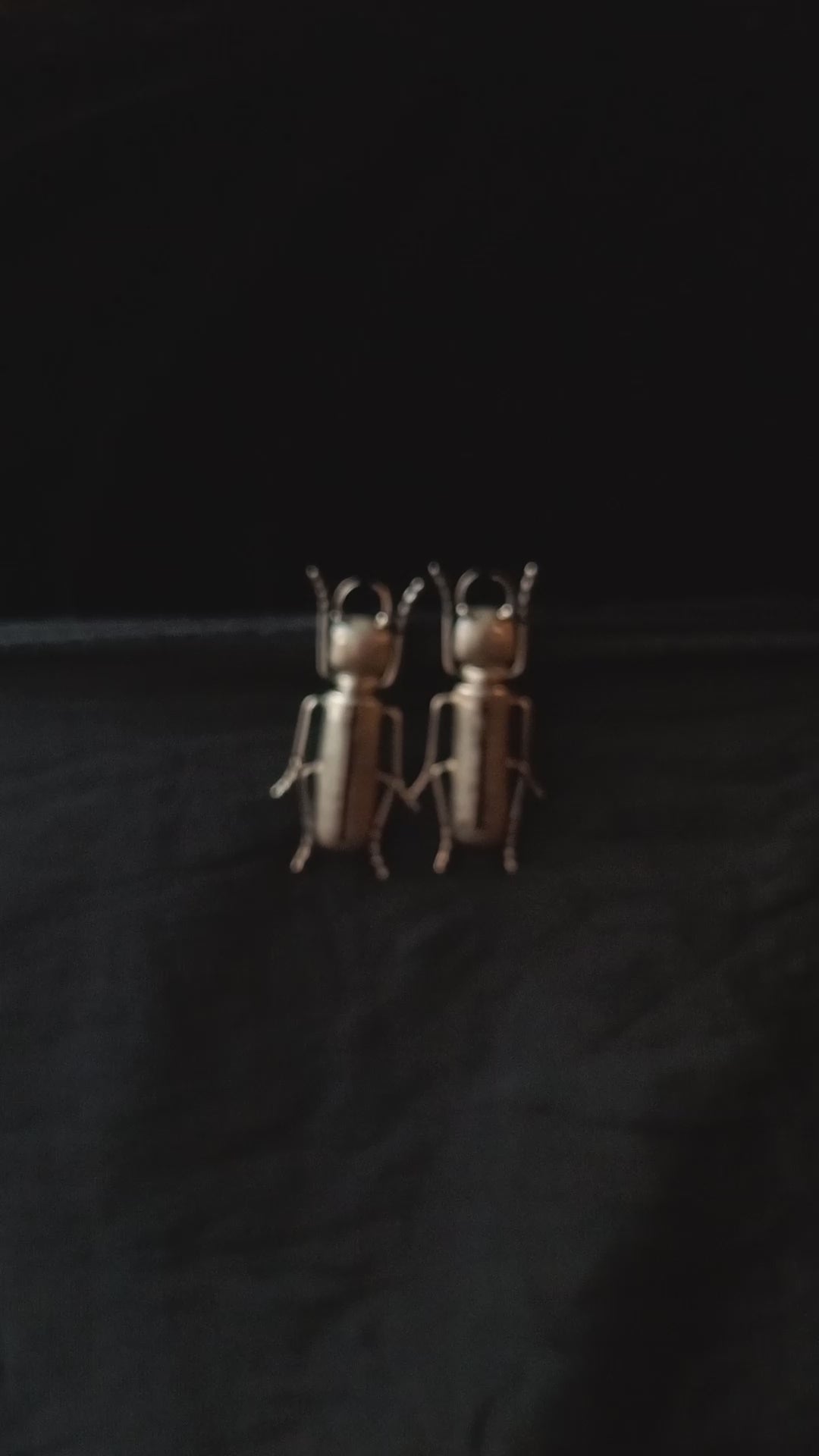 Hannah Handcrafted Oxidised Pure Silver Earrings