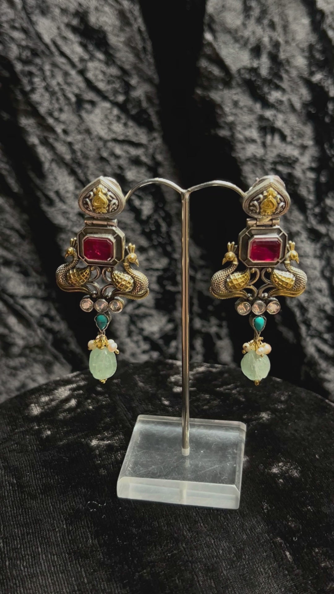 Albie_Handcrafted_Pure_Silver_Kundan_Earrings_With_Kundan_Motif_WeaverStory_04
