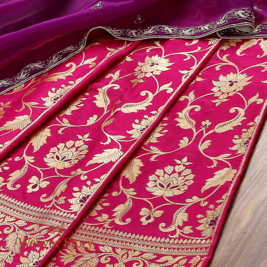 Handloom_Pink_Katan_Silk_Banarasi_Lehenga_with_Meenakari_work_WeaverStory_02