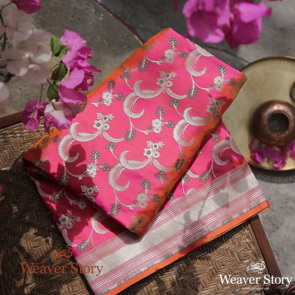 Handloom_Pink_Dual_Tone_Banarasi_Dupatta_with_Meenakari_WeaverStory_01