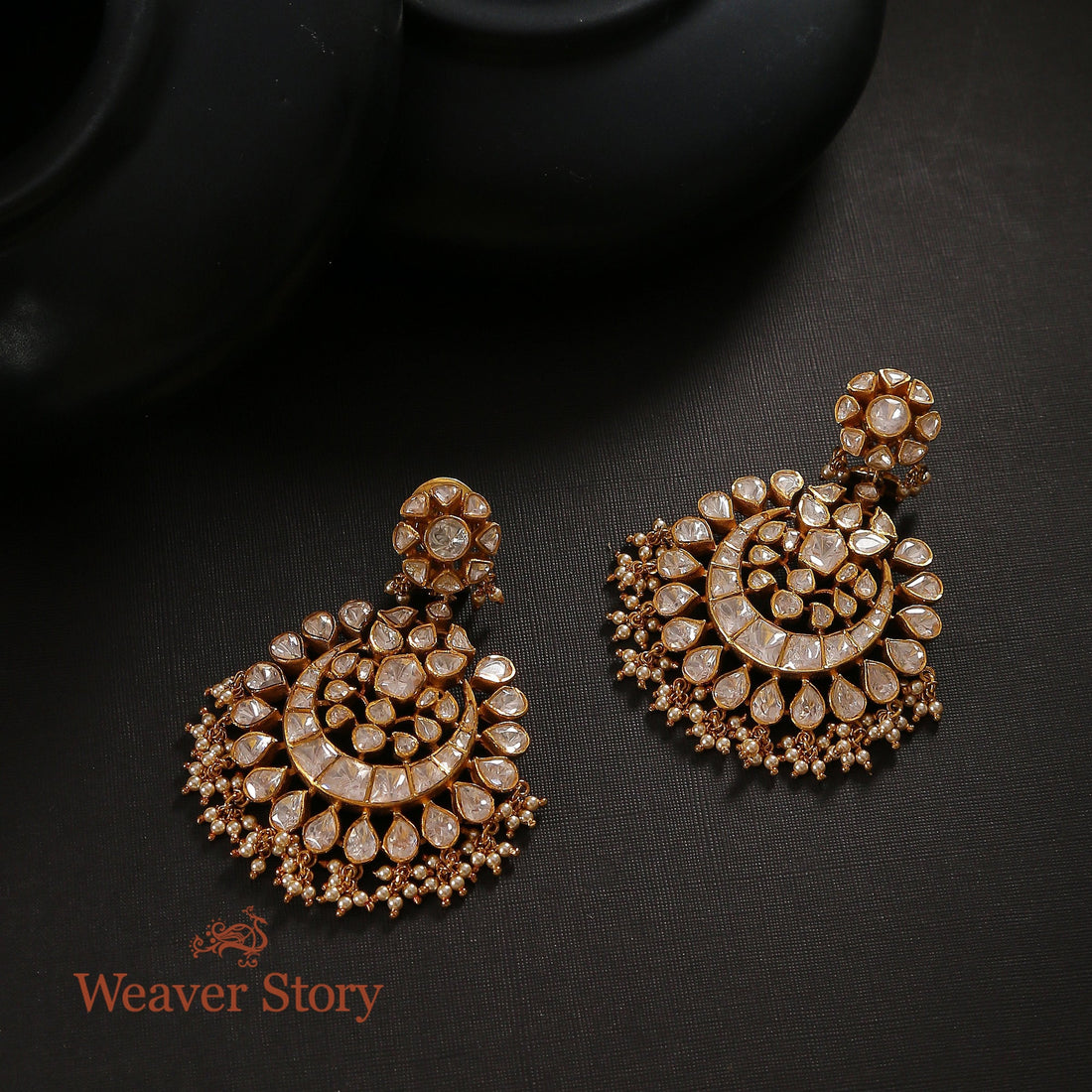 Nazrana_Chaandbala_with_Moissanite_Polki_Hand_Crafted_in_Pure_Silver_WeaverStory_01