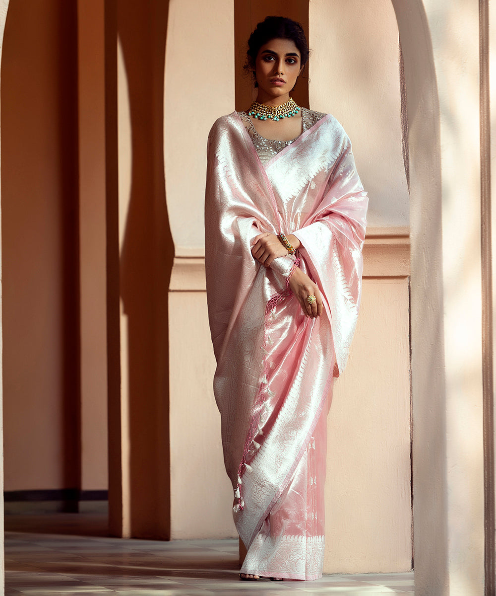 Handloom_Baby_Pink_Tissue_Silk_Banarasi_Saree_with_Kadhwa_Zari_Booti_WeaverStory_02