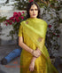 Green_Raw_Silk_Kurta_with_Pink_Pants_and_Green_Hand_Embroidered_Organza_Dupatta_WeaverStory_01