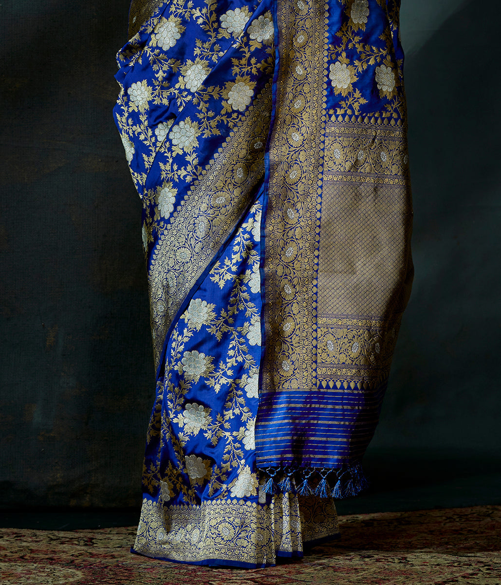 Handloom_Royal_Blue_Sona_Rupa_Kadhwa_Angoor_Jangla_Saree_WeaverStory_04