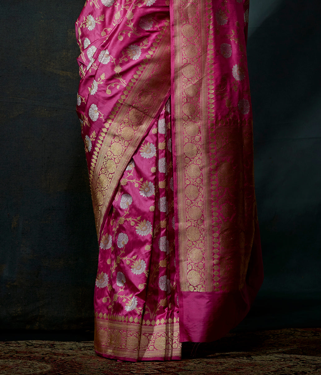 Pink_Kadhwa_Banarasi_Jangla_with_Sona_Rupa_Zari_WeaverStory_04