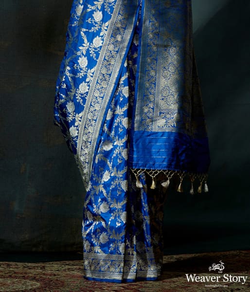 Royal_Blue_Banarasi_jangla_with_sona_rupa_zari_WeaverStory_04