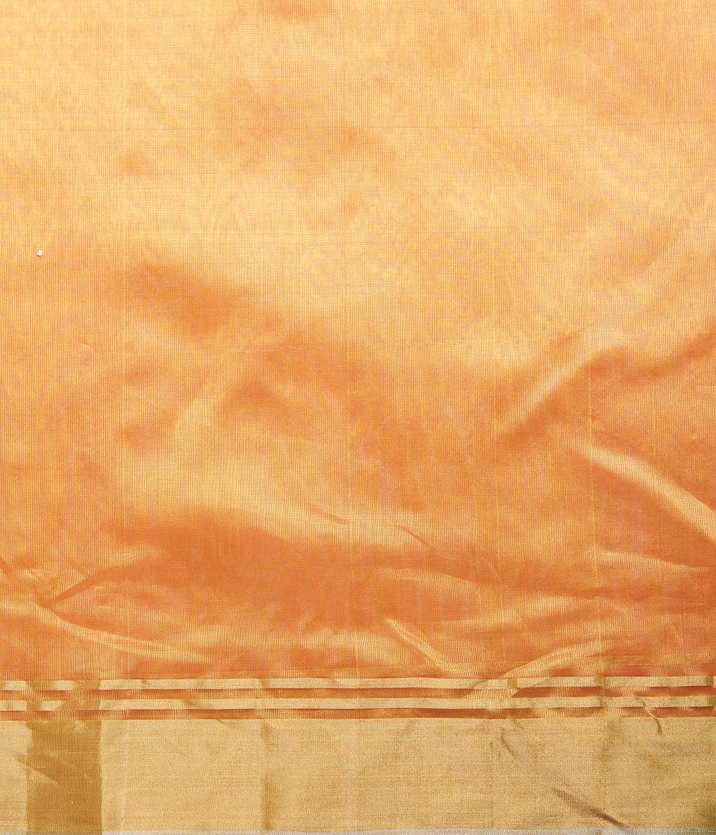 Mango_yellow_chanderi_silk_saree_with_gold_zari_boota_with_meenakari_WeaverStory_05
