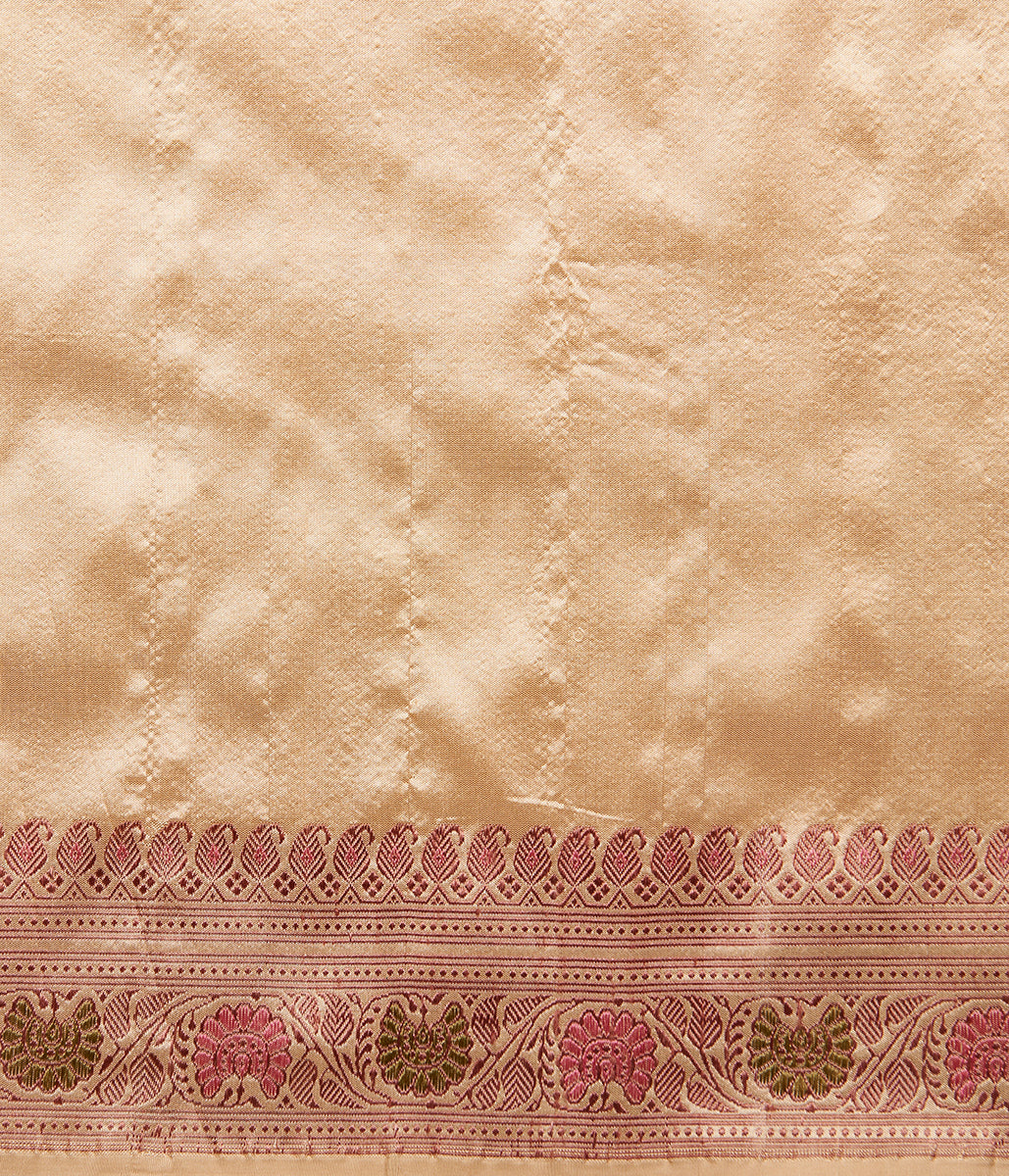 Banaras_handloom_Baluchari_Saree_in_Natural_Tusser_color_with_pastel_Meenakari_WeaverStory_04