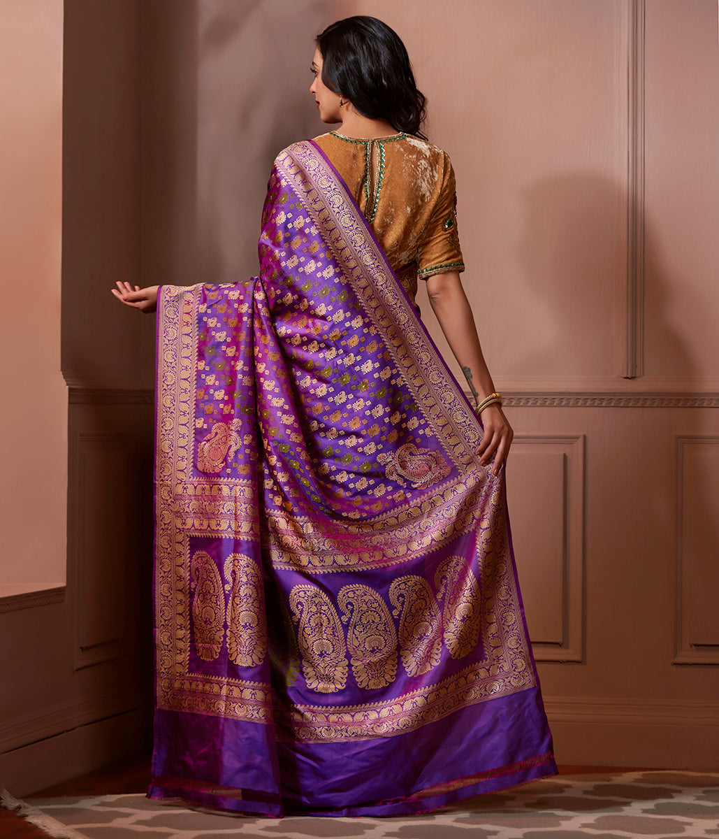 Banaras_Baluchari_saree_in_purple_with_kalka_on_pallu_and_kairi_booti_on_pallu_WeaverStory_03