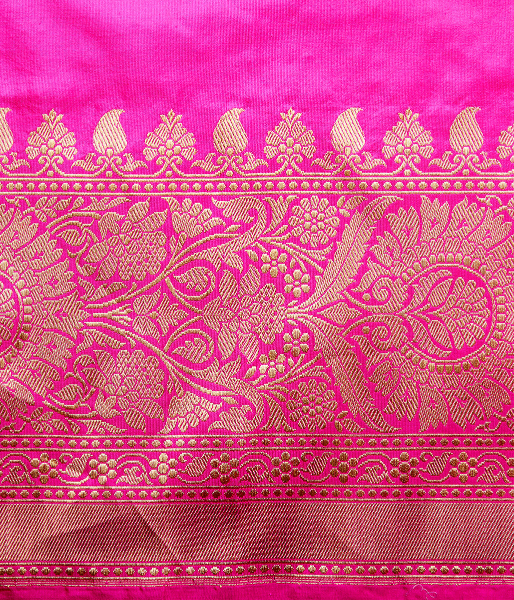Handwoven_Purple_Banarasi_Saree_with_Hot_Pink_Border_WeaverStory_05