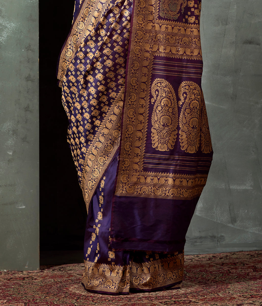 Handwoven_Banaras_Baluchari_in_Deep_Purple_with_Kairi_and_Koniya_WeaverStory_04