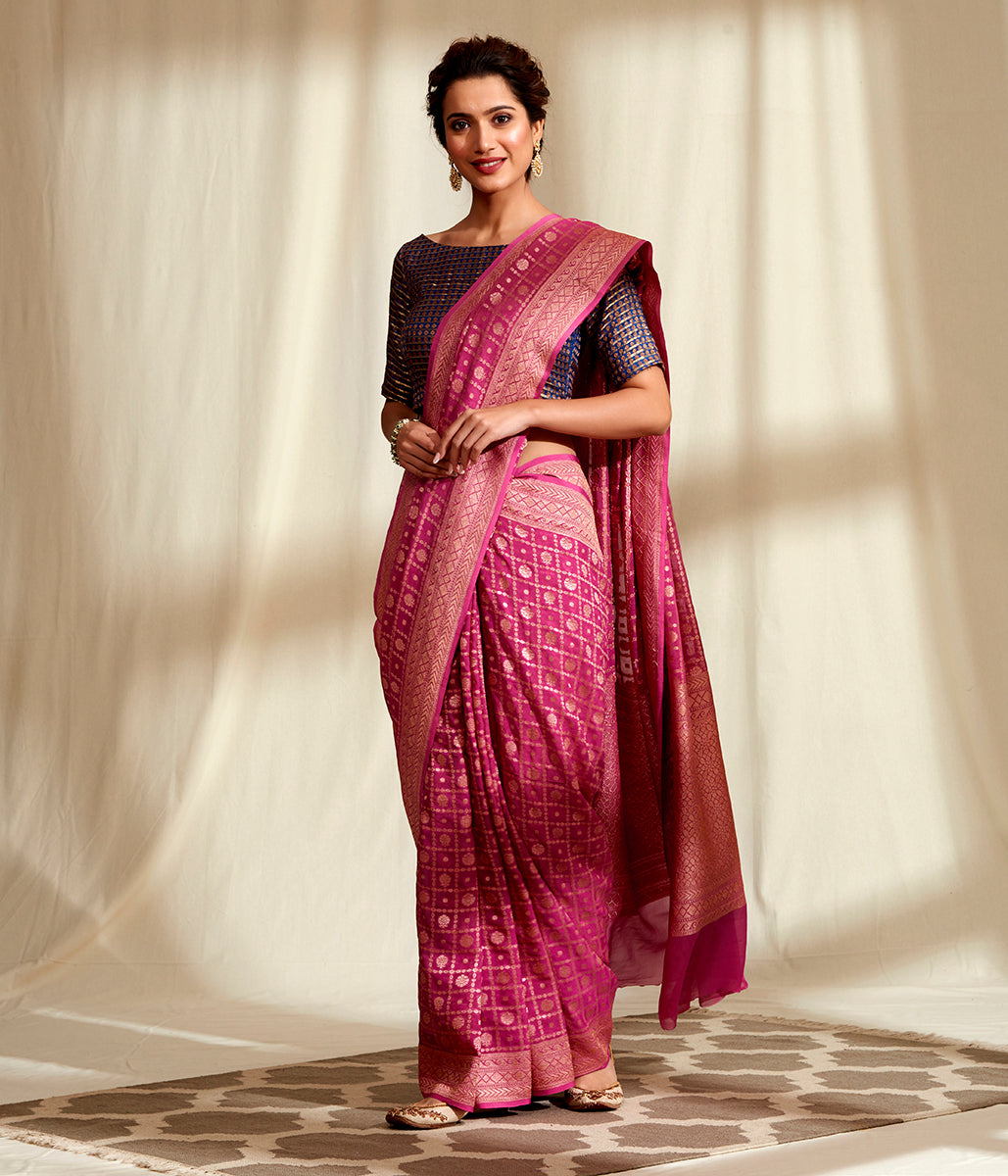 Rose_Pink_cutwork_banarasi_jangla_in_fine_georgette_WeaverStory_02