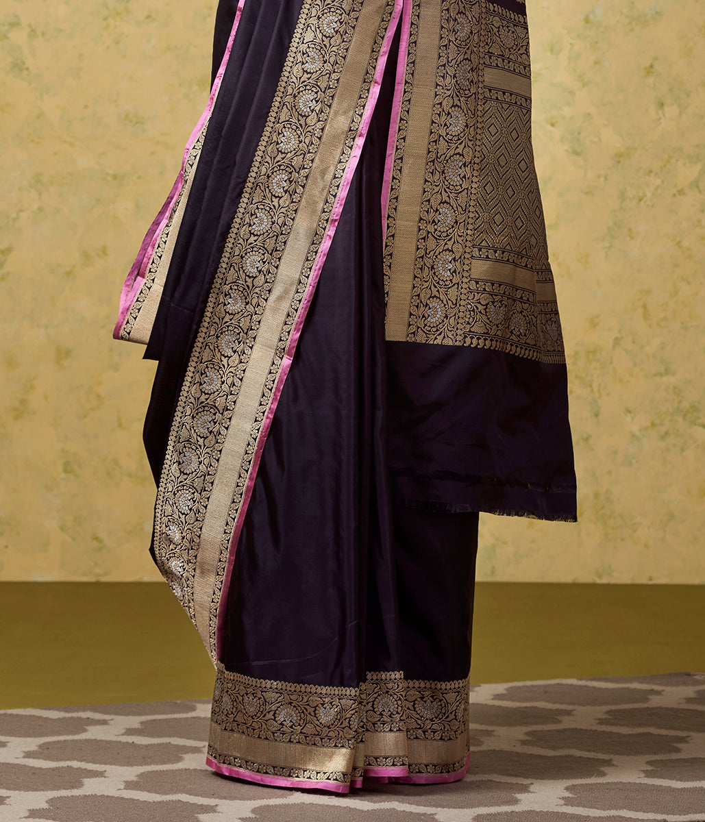 Handloom_Black_Katan_Silk_Banarasi_with_Konia_WeaverStory_04