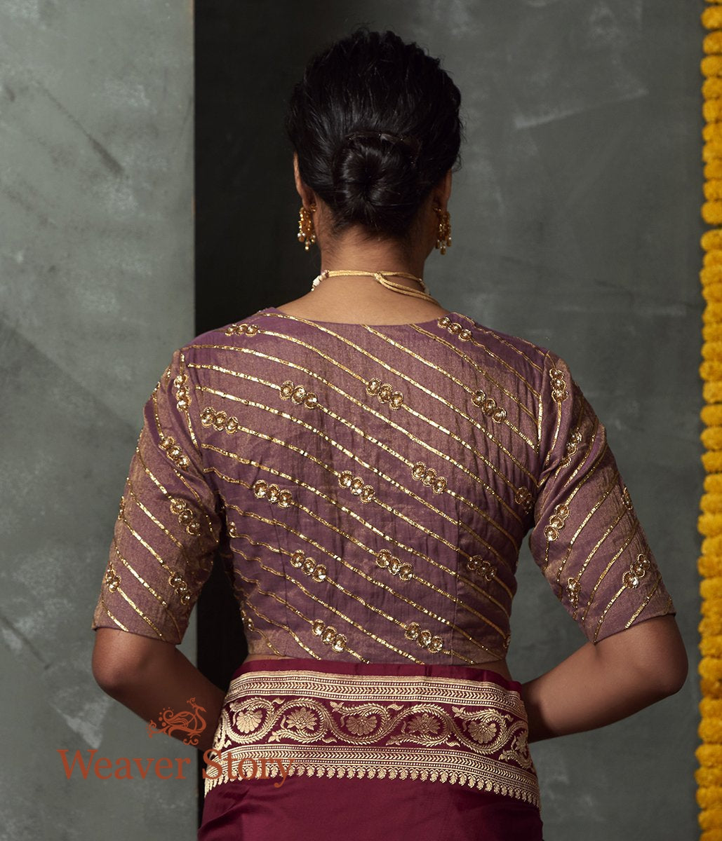Onion_Pink_Tissue_Chanderi_Blouse_with_Hand_Embroidered_Gota_and_Zardozi_Detailing_WeaverStory_04
