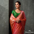 Handwoven_Orange_Cutwork_Jangla_Saree_WeaverStory_01