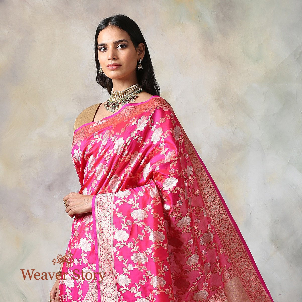 Handloom_Pink_Sona_Rupa_Cutwork_Jaal_Saree_WeaverStory_01