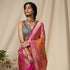 Handwoven_Katan_Cutwork_Banarasi_Patola_in_Orange_and_Pink_Dual_Tone_WeaverStory_01