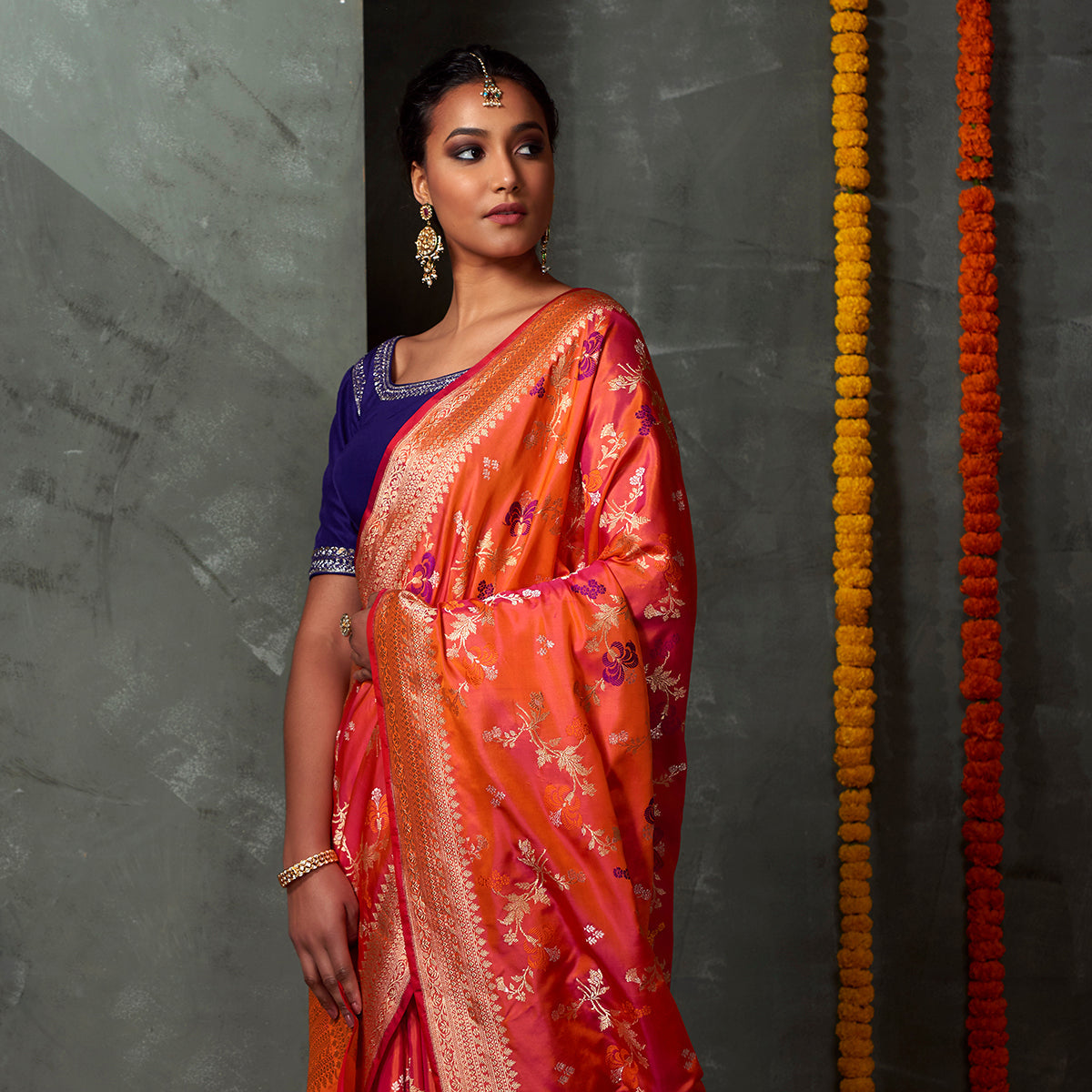 Handloom_Orange_Meenakari_Katan_Jangla_WeaverStory_01