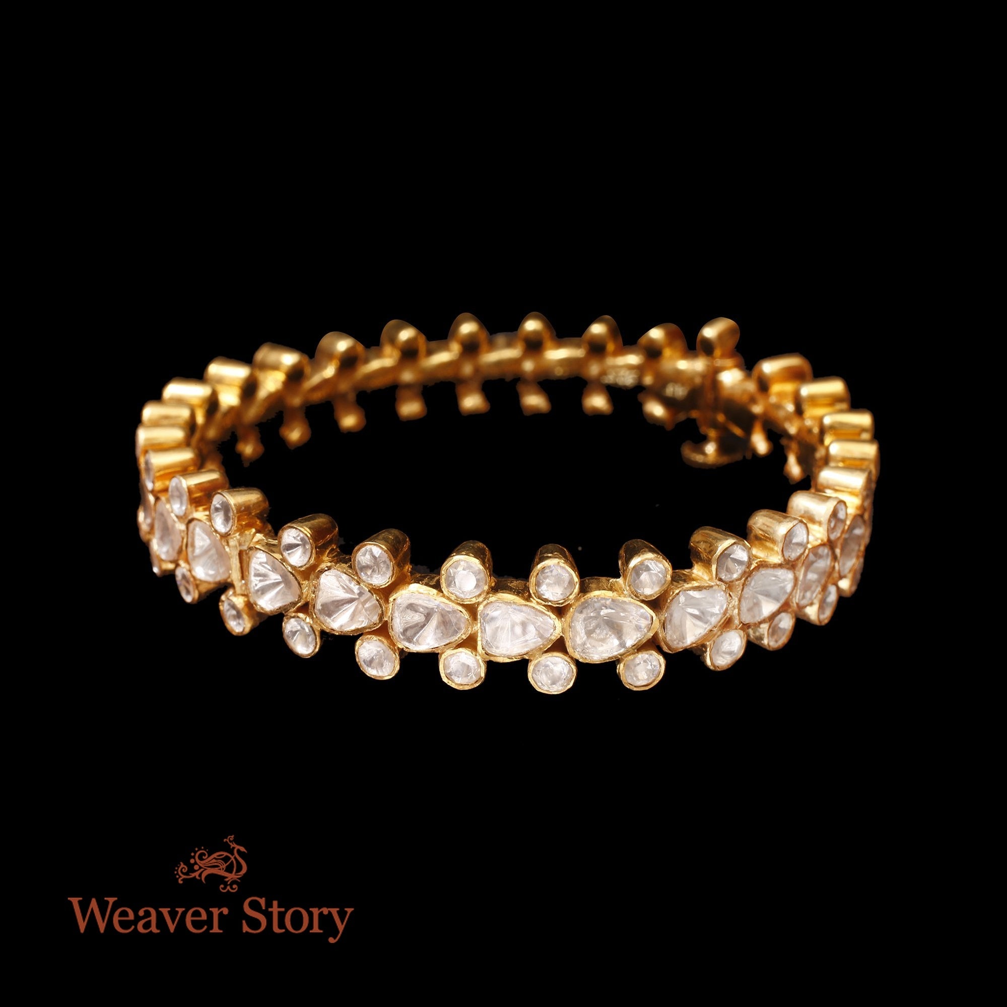 Chamak_Bangle_with_Polki_and_Pure_Silver_WeaverStory_02