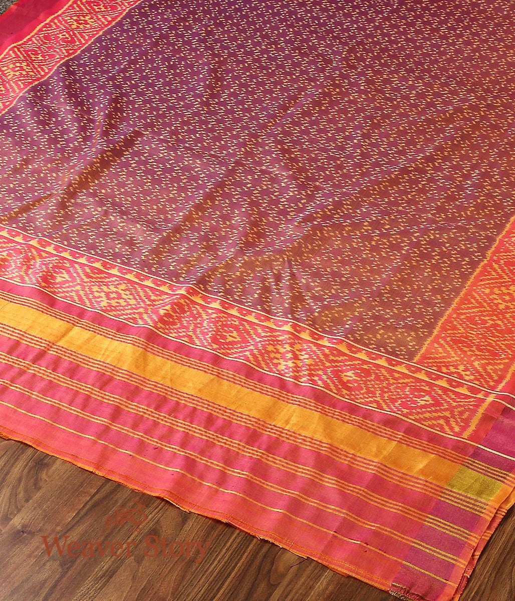 Handloom_Mauve_and_Peach_Patola_Dupatta_WeaverStory_02