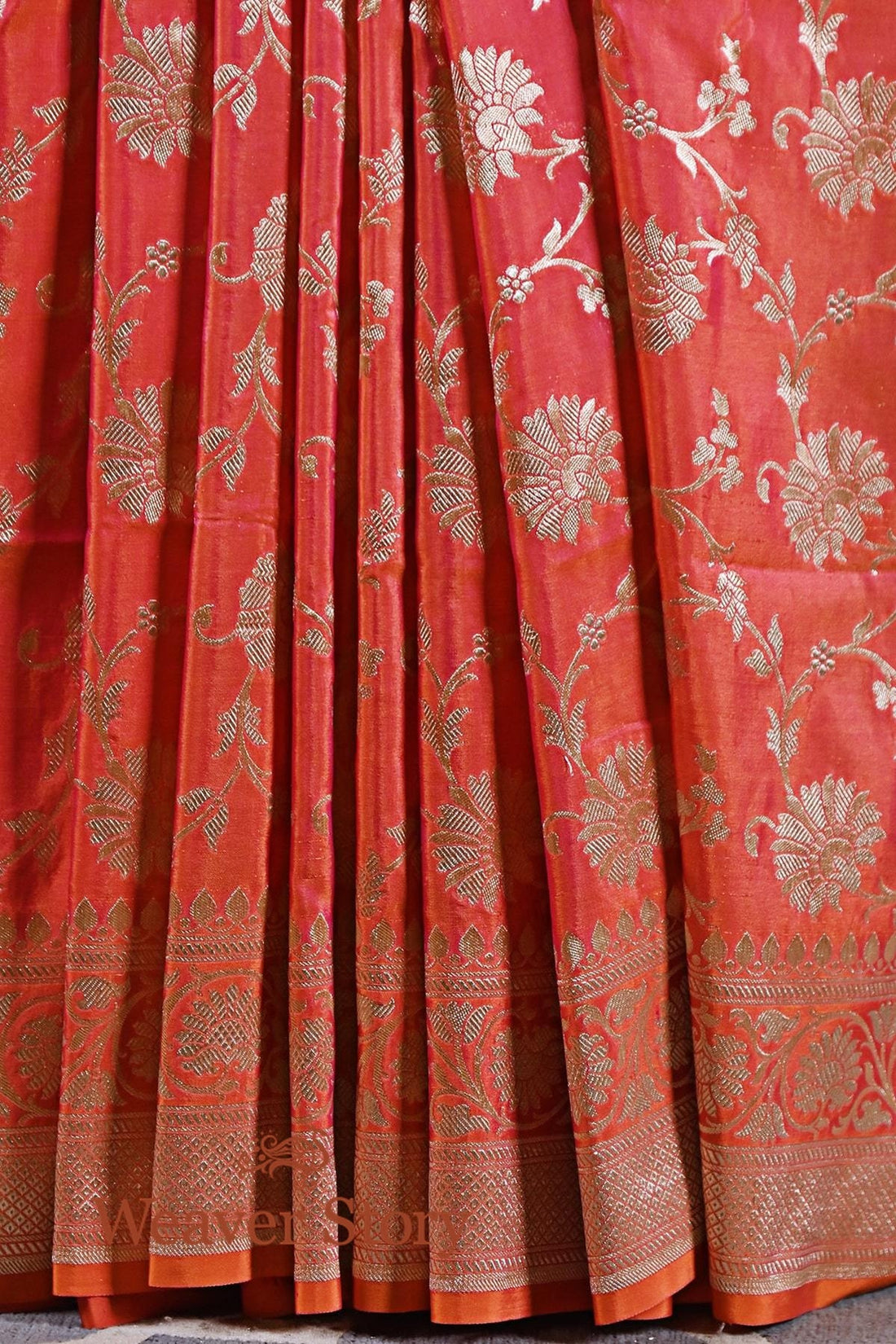 Orange_and_Gold_Pure_Katan_Silk_Banarasi_Handloom_Saree_WeaverStory_02